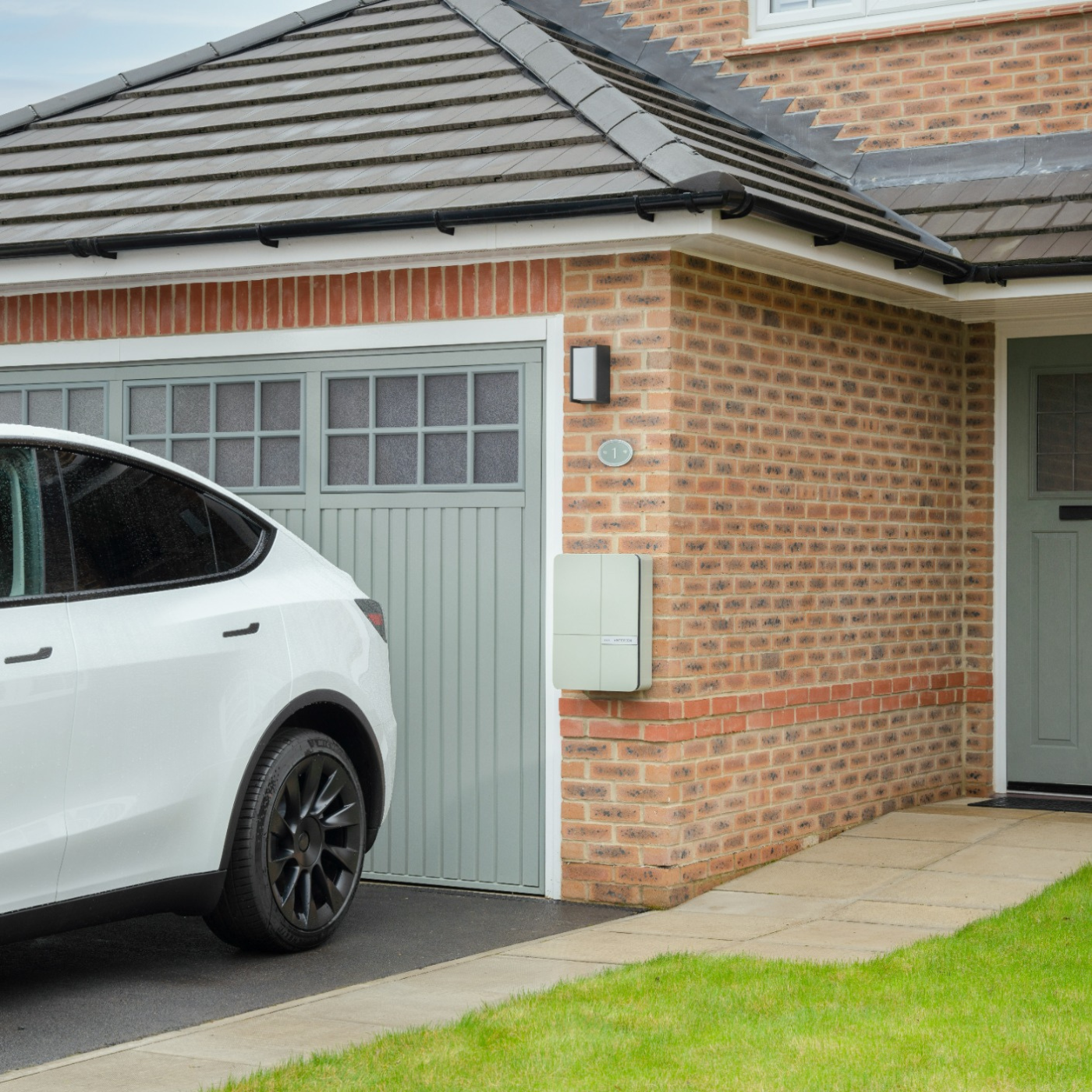 House & Garage with Andersen EV Home Charging Point Discreetly Installed